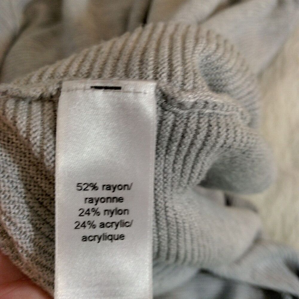 Maurices Gray Open Front Knit Draped Waterfall Cardigan Sweater Women's Size L - Picture 6 of 7